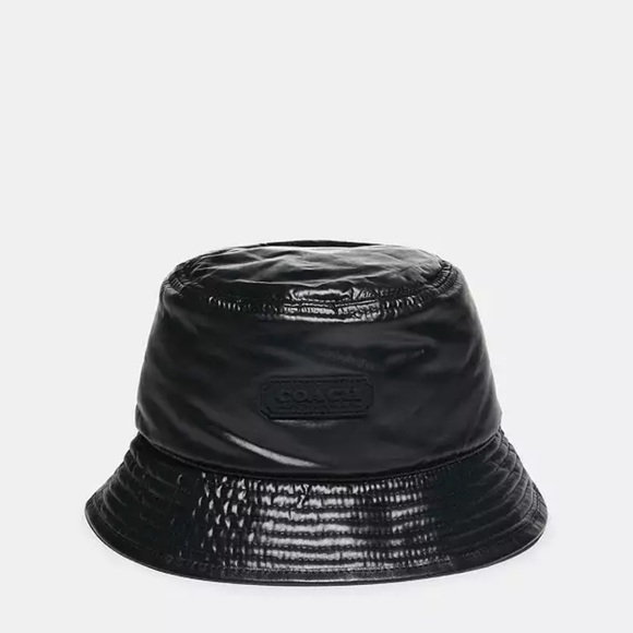 Coach Reversible Signature Nylon Jacquard Bucket Hat - Picture 1 of 6